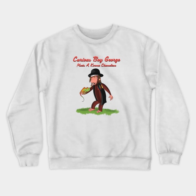 Curious Boy George Meets A Karma Chameleon Crewneck Sweatshirt by mattlassen